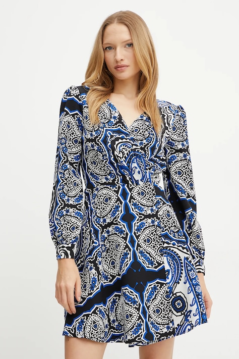 Haljina Morgan RIJAL.F boja: crna, mini, širi se prema dolje, RIJAL.F