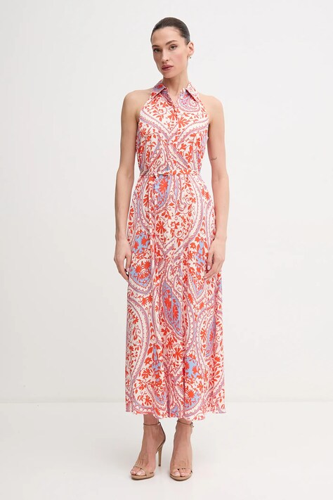 Marc Aurel rochie culoarea portocaliu, maxi, evazată, 6971-1000-24791