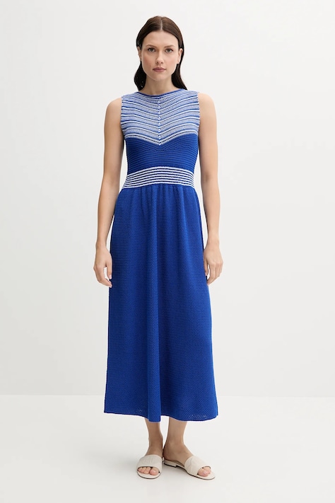 United Colors of Benetton rochie culoarea violet, maxi, evazati, 1194EV02A