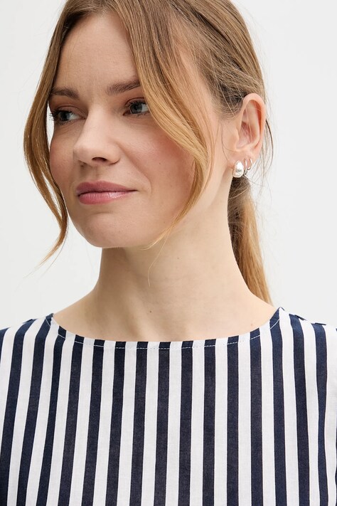 Платье с примесью шелка United Colors of Benetton цвет синий maxi расклешённое 48I5DV0BK