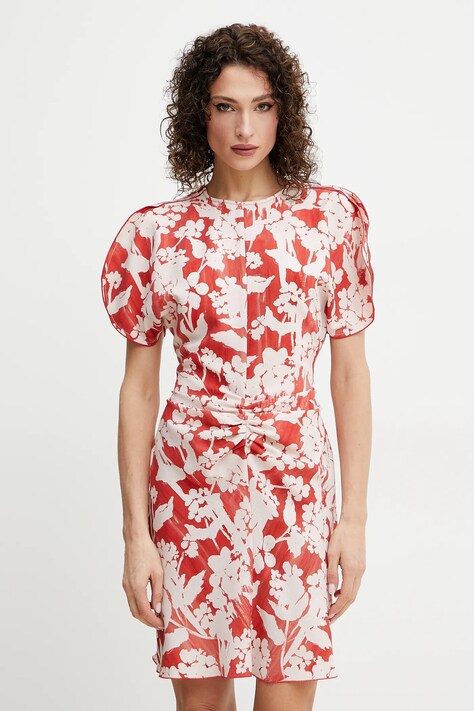 Victoria Beckham rochie culoarea roz, mini, mulată, 1225WDR006087G