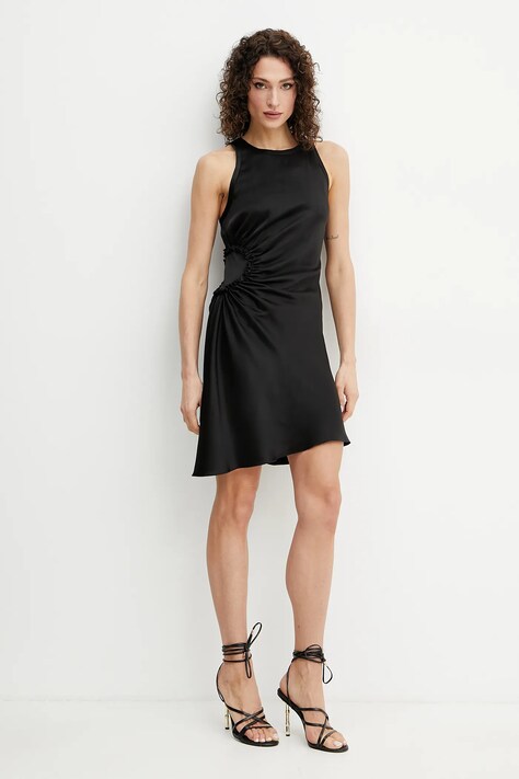 Victoria Beckham rochie culoarea negru, mini, evazată, 1225WDR006419C