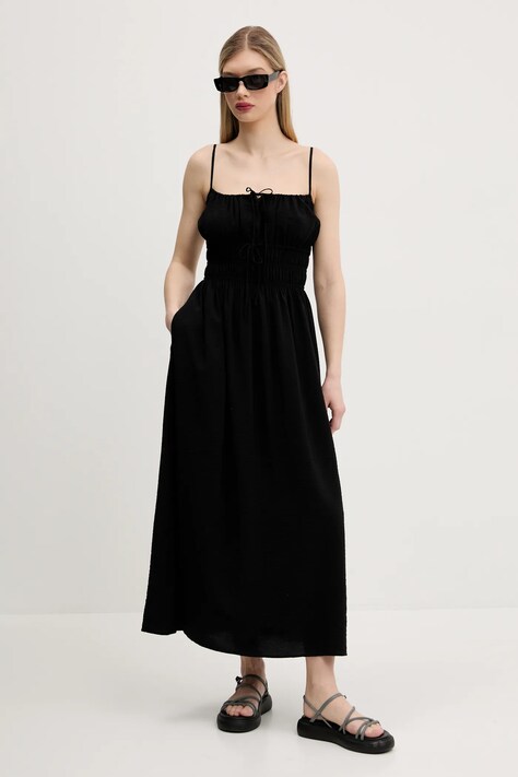 Abercrombie & Fitch rochie culoarea negru, maxi, evazată, KI159-5569