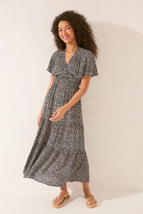 Платье women'secret цвет чёрный maxi расклешённое 5549923