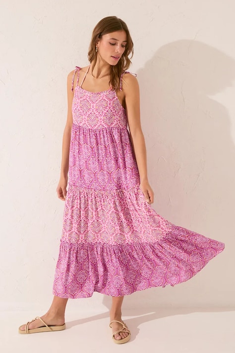 Šaty women'secret fialová barva, maxi, 5549913