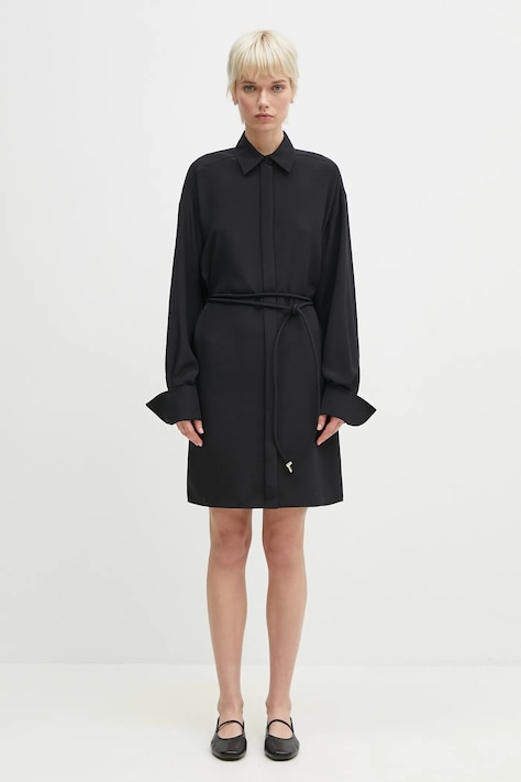 Sportmax silk dress Eolie black color 2512221031600