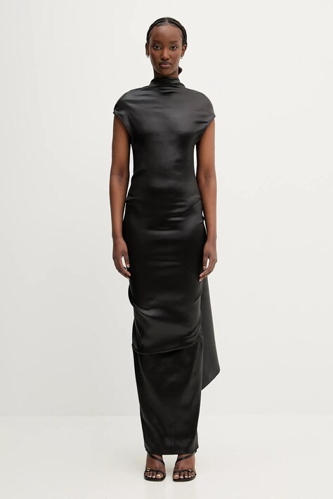 Sportmax sukienka Abadan1234 kolor czarny maxi dopasowana 2512221073600