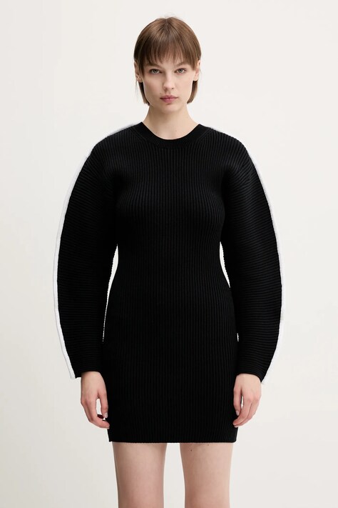 Sportmax sukienka Frank kolor czarny mini dopasowana 2512321031600
