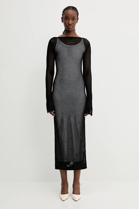 Sportmax sukienka Grado kolor czarny maxi dopasowana 2512391012600