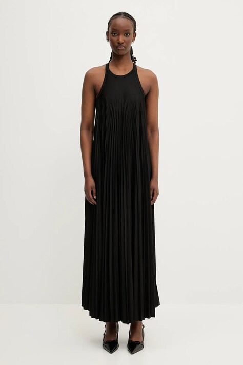 Sportmax sukienka Verdier kolor czarny maxi rozkloszowana 2512621042600