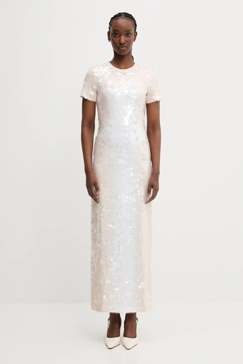 Sportmax sukienka Ranghi kolor beżowy maxi prosta 2512621072600
