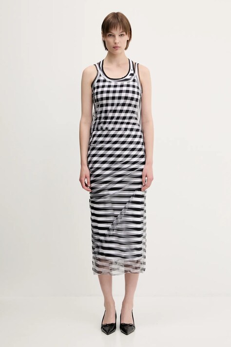 Рокля Sportmax Naro в черно дълга с кройка по тялото 2512621102600