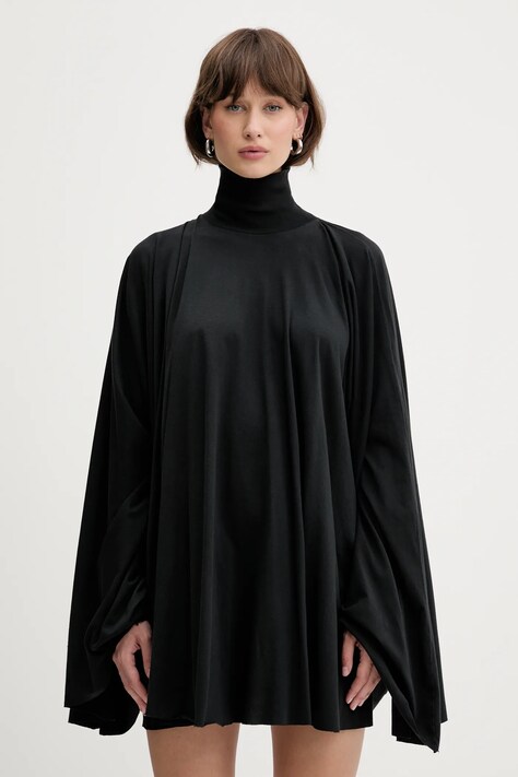 MM6 Maison Margiela rochie din bumbac culoarea negru, mini, oversize, S62DA0038