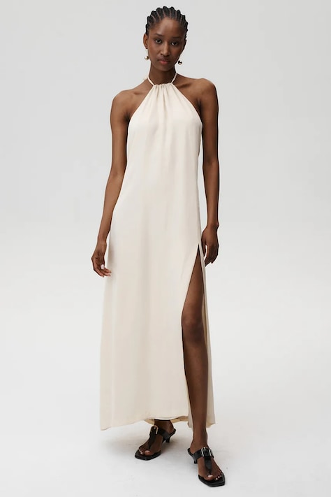 Šaty Undress Code Desire Dress béžová farba, maxi, rovný strih, 908