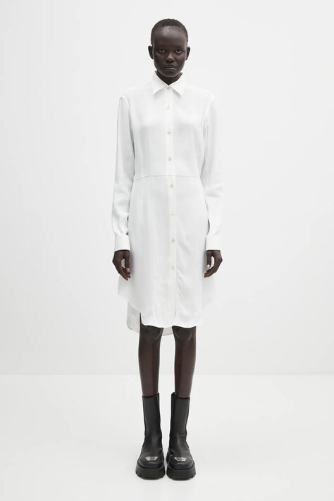 Wales Bonner sukienka Antille kolor biały mini prosta WS25DR05.VI03.100