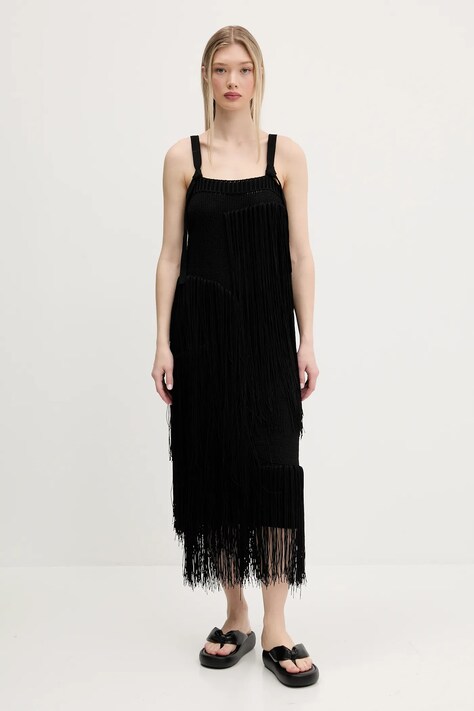 Bimba Y Lola rochie culoarea negru, midi, dreaptă, 251BR9010.10000