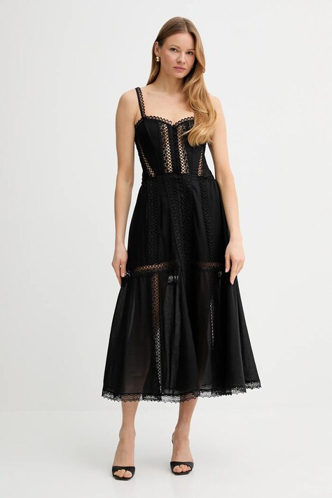 Šaty Charo Ruiz Ibiza Dafelle černá barva, maxi, 251620