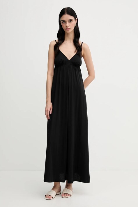 United Colors of Benetton rochie culoarea negru, maxi, evazati, 3Q225V00Y