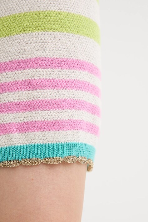 Хлопковое платье United Colors of Benetton цвет розовый mini прямое 11945V006