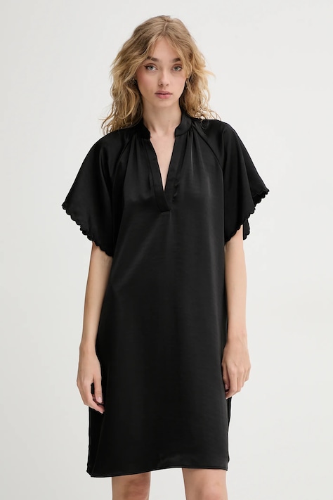 Šaty Bruuns Bazaar čierna farba, mini, oversize, BBW4490