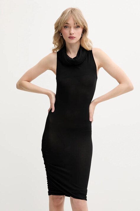 Šaty Rick Owens Lilies černá barva, mini, přiléhavé, LI01E4523CVI