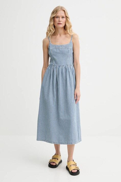 Levi's rochie din denim ALESSIE BUSTIER DRESS midi, evazată, 001WB