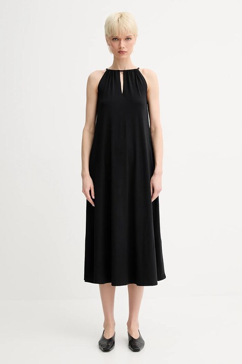 Marc O'Polo rochie culoarea negru, midi, evazată, 504308759067