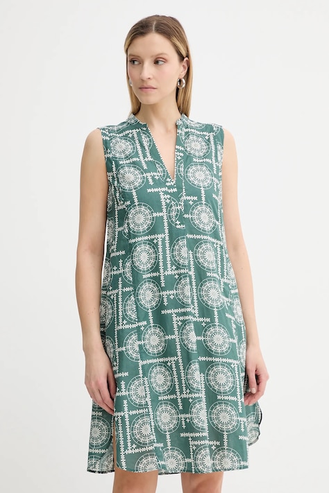 Marc O'Polo rochie din bumbac culoarea verde, mini, evazați, 516080921135