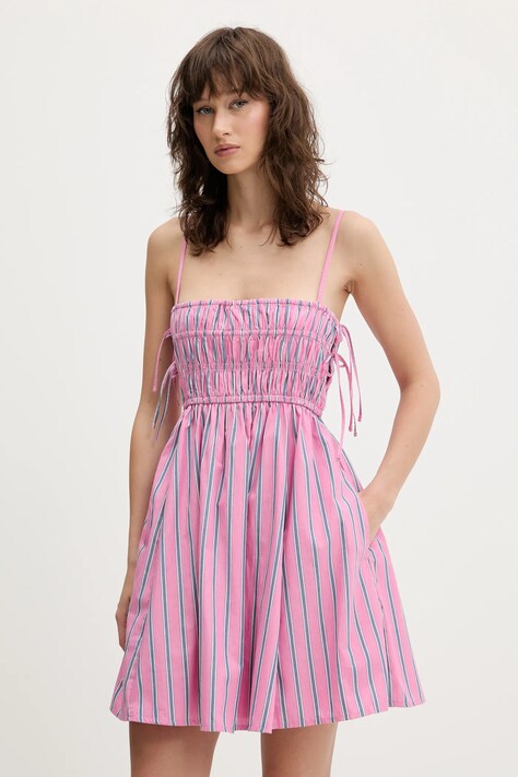 Abercrombie & Fitch rochie culoarea roz, mini, evazată, KI159-5820