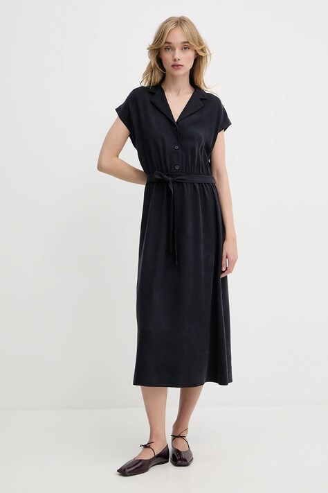 Marc O'Polo rochie culoarea bleumarin, midi, evazați, 5000006770