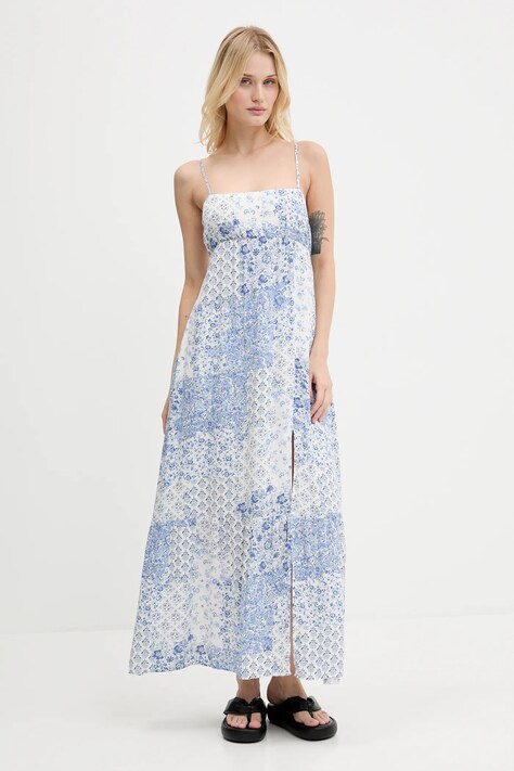 Hollister Co. ruha fehér, maxi, harang alakú, KI359-1309