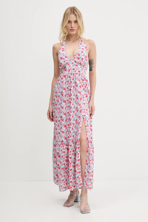 Šaty Hollister Co. bílá barva, maxi, KI359-5132