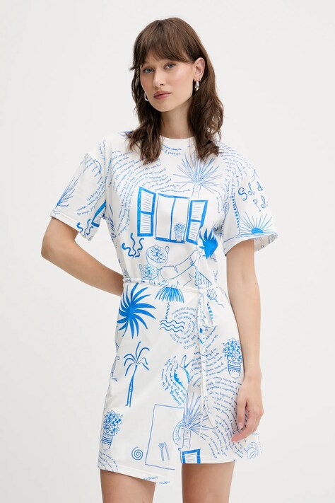 Never Fully Dressed sukienka kolor niebieski mini prosta NFDDR2133