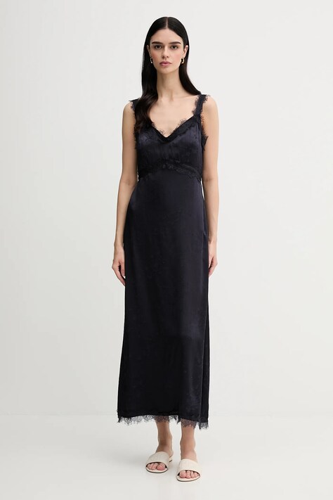 Pedro del Hierro rochie culoarea albastru marin, maxi, evazati