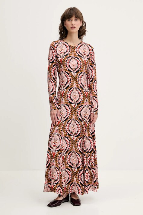 Farm Rio rochie culoarea maro, maxi, dreaptă, 338652