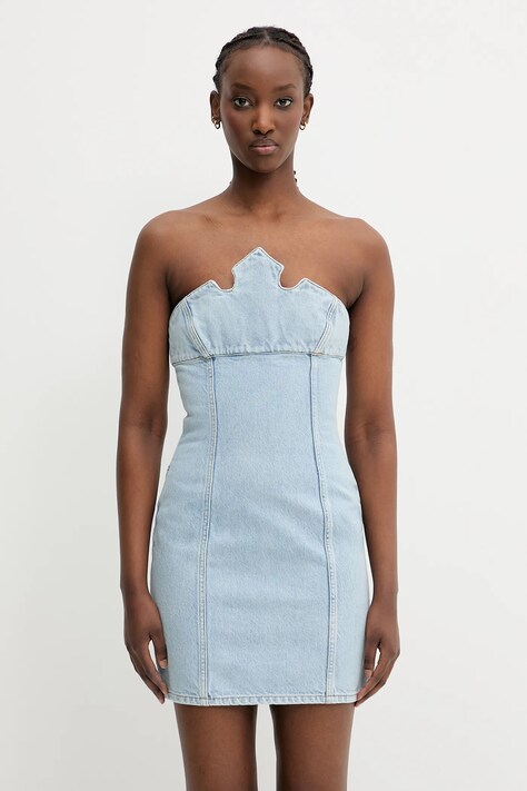 Coperni x Disney rochie din denim Crown mini, mulata, DR190F2024
