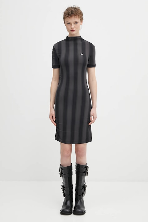 adidas Originals sukienka Dress kolor czarny mini dopasowana JW7315