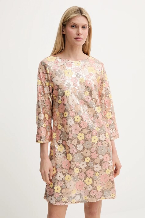 Bruuns Bazaar rochie culoarea bej, mini, drept, BBW4520