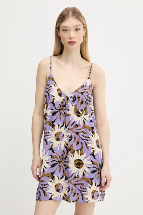 Rip Curl rochie culoarea violet, mini, evazati, 07AWDR