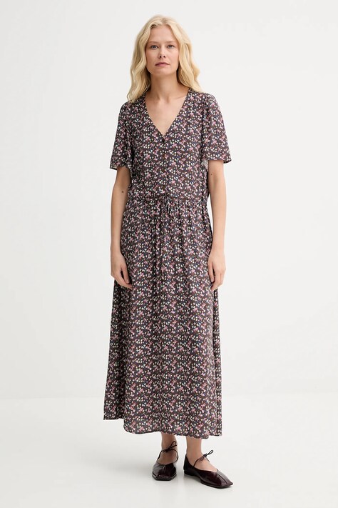 Marc O'Polo rochie culoarea maro, midi, evazați, 5000006293