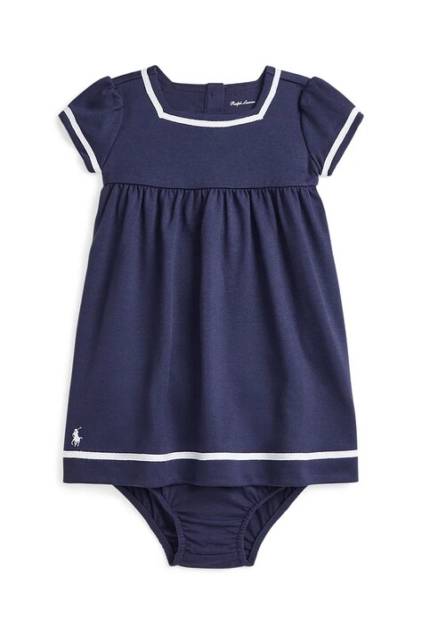 Polo Ralph Lauren rochie bebe culoarea bleumarin, mini, evazată, 310958168001