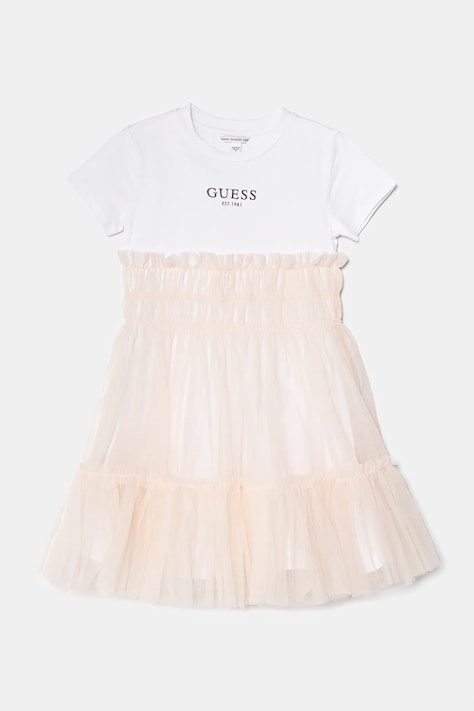Guess rochie fete culoarea portocaliu, midi, evazată, J5RK18 K6YW0