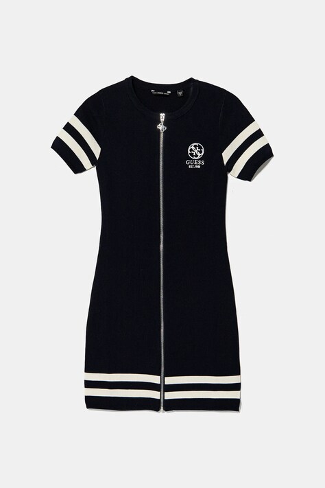 Guess rochie fete culoarea bleumarin, mini, dreaptă, J5RK49 ZZ04U