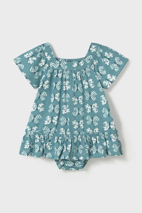 Βρεφικό βαμβακερό φόρεμα Mayoral χρώμα: μπλε, 1916