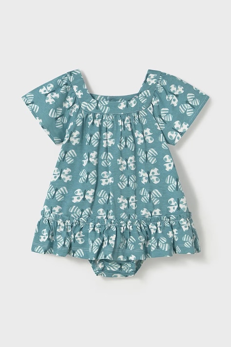 Βρεφικό βαμβακερό φόρεμα Mayoral χρώμα: μπλε, 1916