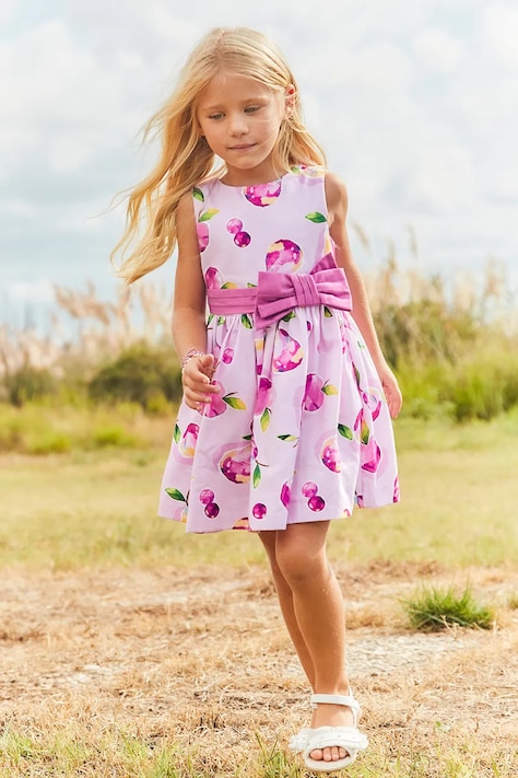 Mayoral rochie din bumbac pentru copii culoarea violet, mini, evazată, 3917