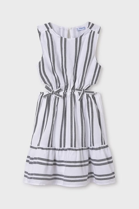 Хлопковое детское платье Mayoral цвет чёрный mini расклешённое 6982