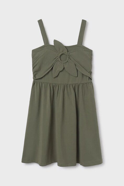 Mayoral rochie fete culoarea verde, mini, dreaptă, 6984