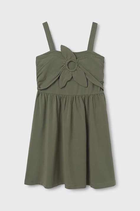 Mayoral rochie fete culoarea verde, mini, dreaptă, 6984