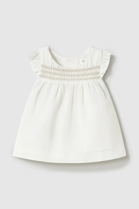 Mayoral Newborn rochie bebe culoarea bej, mini, evazată, 1846